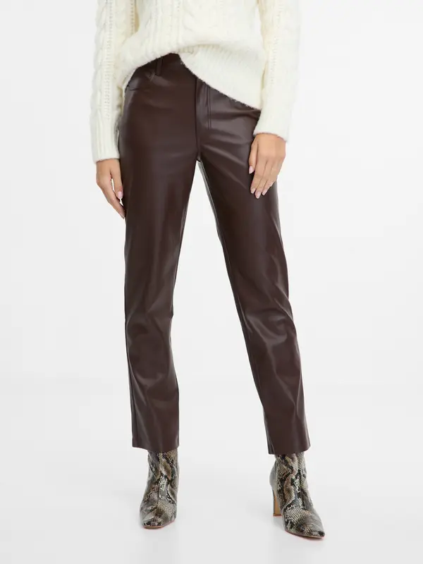 Orsay Black Women's Leatherette Trousers ORSAY - Women's