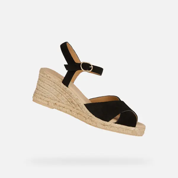 GEOX Black women's sandals Geox Gelsa Low - Women's