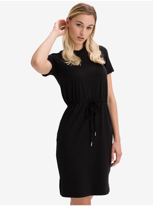 Superdry Black Women's Short Dress with Waist Tightening SuperDry - Women