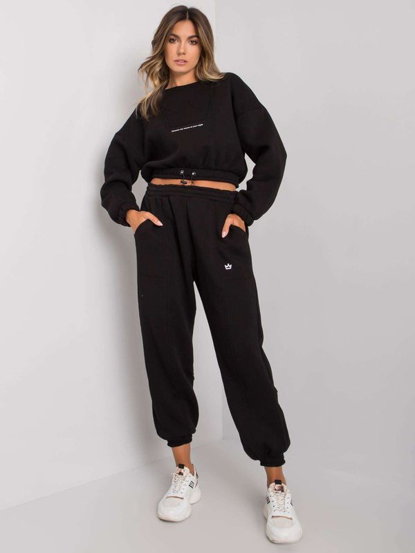 Fashionhunters Black Women's Tracksuit
