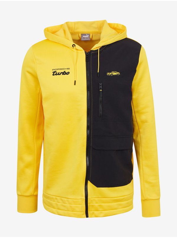Puma Black-yellow Men's Zippered Hoodie Puma Porsche - Men