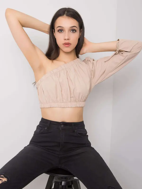 RUE PARIS Blouse-341-BZ-5267.03-beige