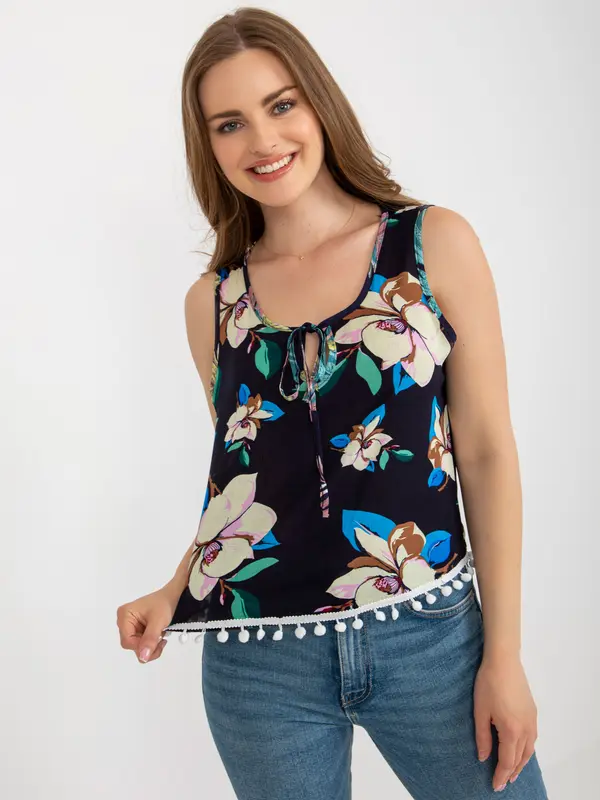 Baiyibaishun Blouse-AT-BZ-2202A.35-navy blue
