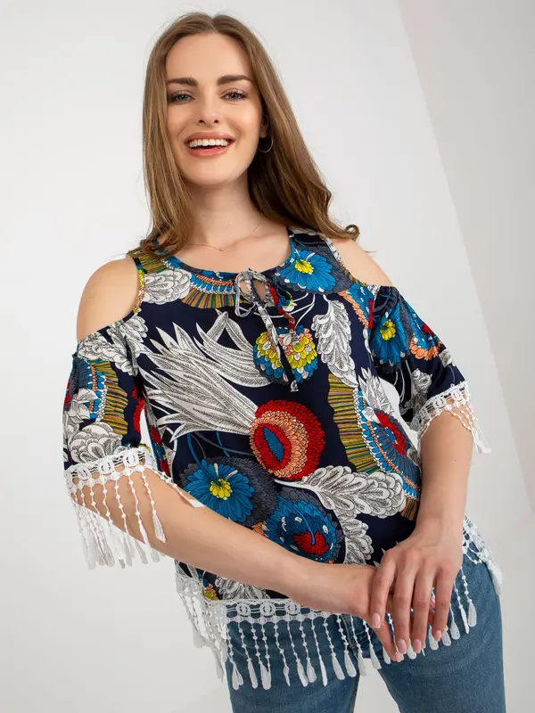 Factory Price Blouse-AT-BZ-2601.67-navy blue