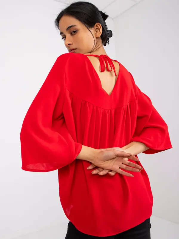 RUE PARIS Blouse-CHA-BZ-1701.29P-red
