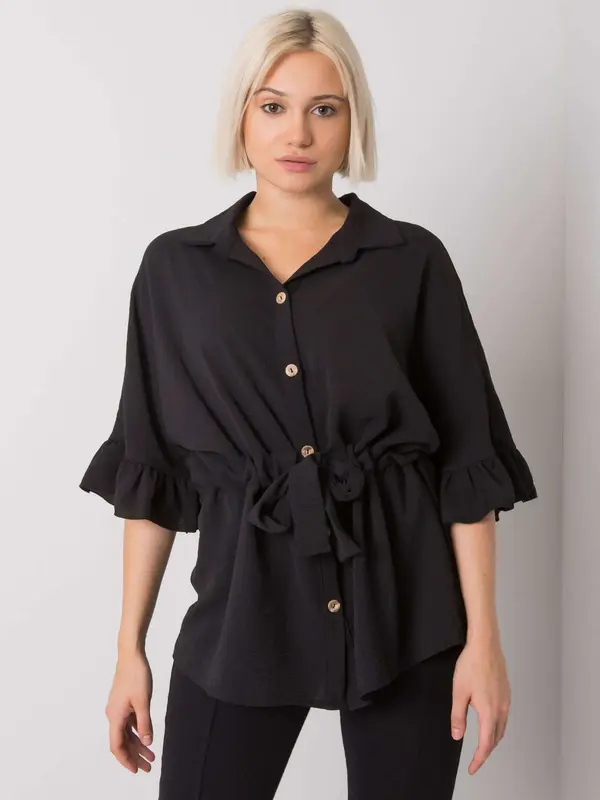 RUE PARIS Blouse-CHA-BZ-3576.25-black