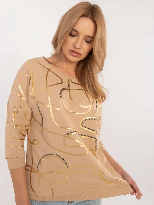 Calimera Blouse-CLM-BZ-1257.71-camel