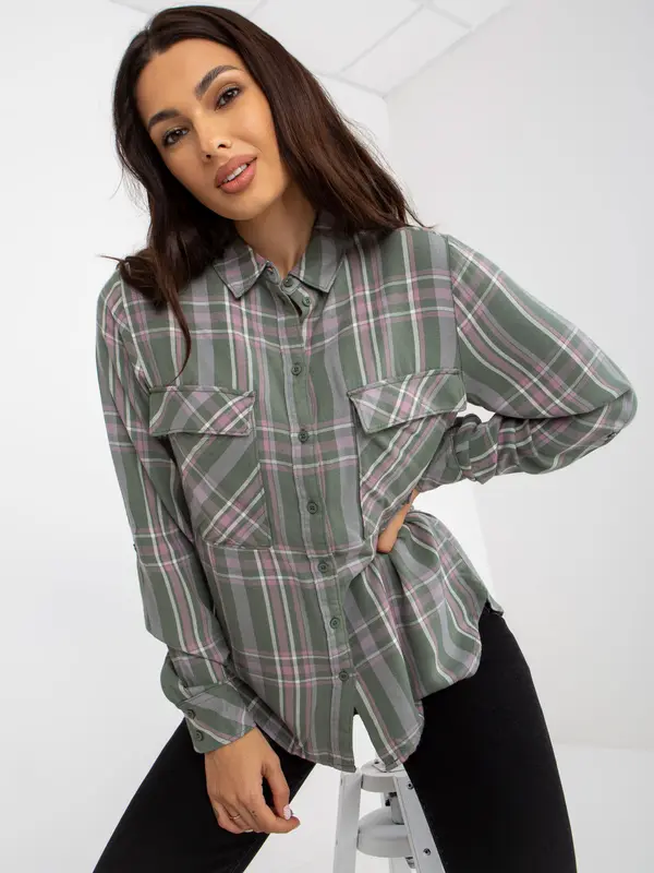 Factory Price Blouse-D70039Z11082A-khaki