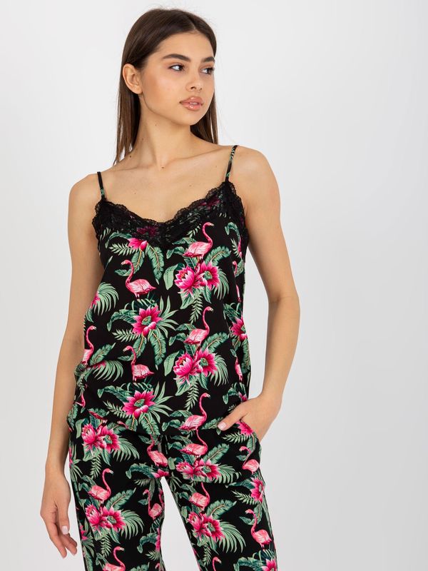 Fresh Made Blouse-D73771M11059A-black-green