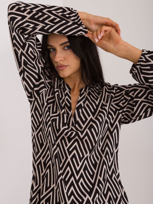 Sublevel Blouse-D73771M11186B-black-beige