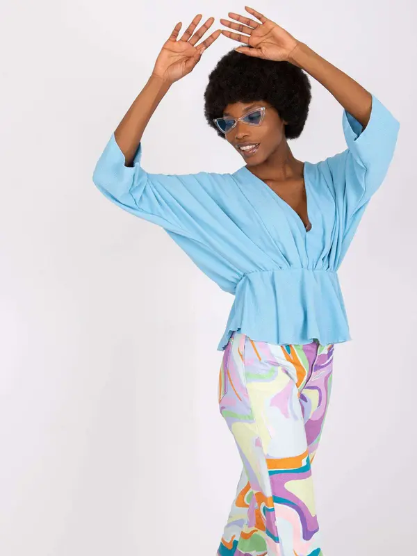 Italy Moda Blouse-DHJ-BZ-11979.67-light blue