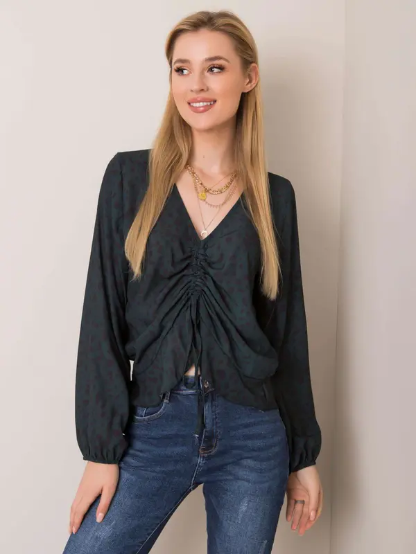 Italy Moda Blouse-DHJ-BZ-12283-1.93P-dark green