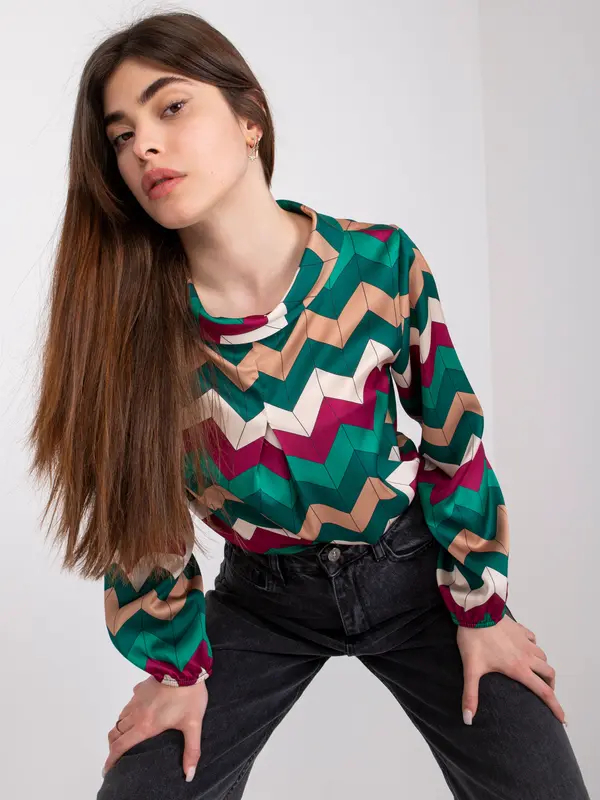 Italy Moda Blouse-DHJ-BZ-12311.49P-dark green