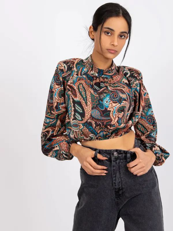 Italy Moda Blouse-DHJ-BZ-15170.39-black-beige