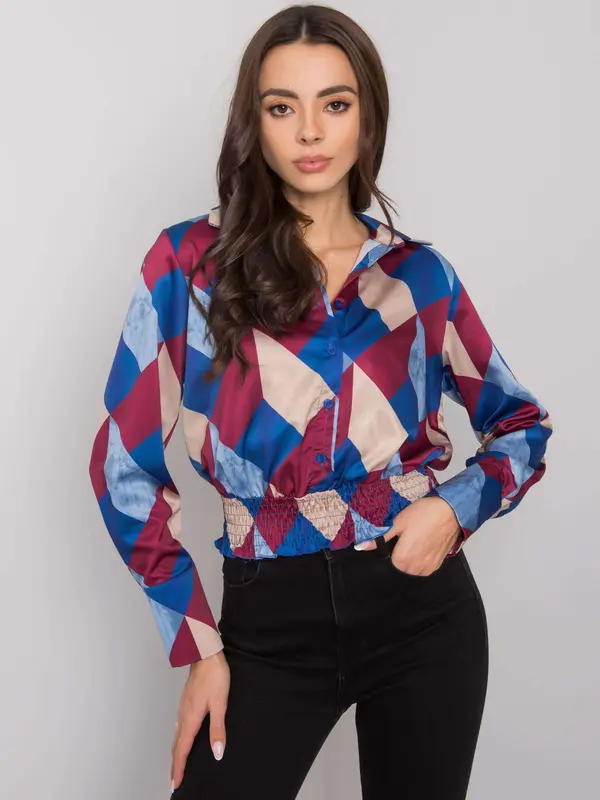 Italy Moda Blouse-DHJ-BZ-15251.82-burgundy