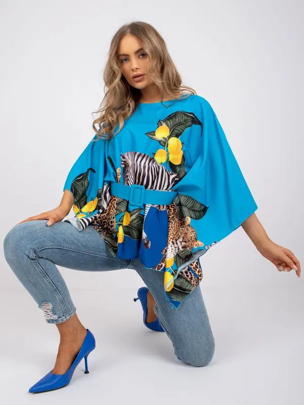 Italy Moda Blouse-DHJ-BZ-15735B.13-blue