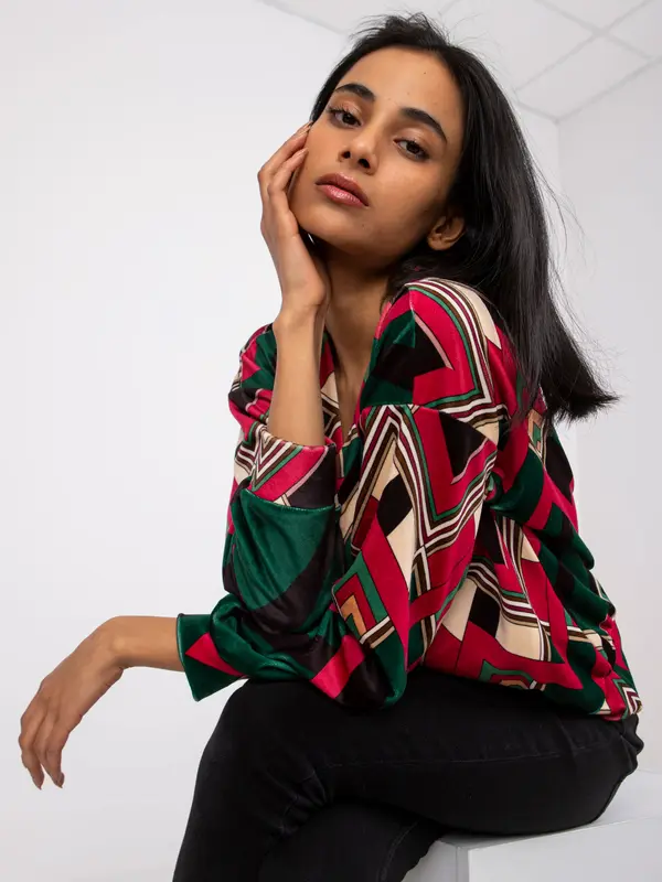 Italy Moda Blouse-DHJ-BZ-6033-1.49P-dark green