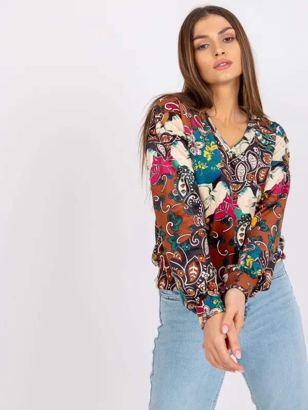 Italy Moda Blouse-DHJ-BZ-6033-2.46P-light brown