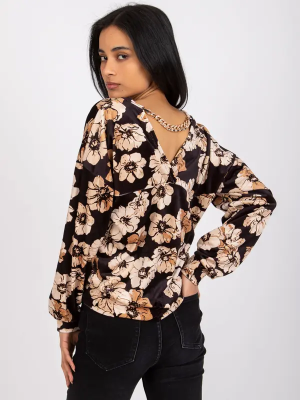 Italy Moda Blouse-DHJ-BZ-6550-1.29P-black-beige