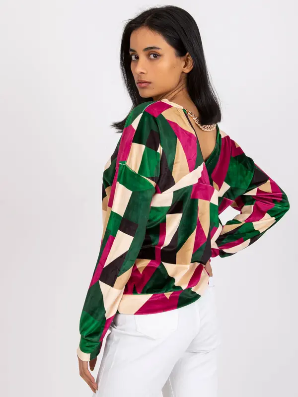 Italy Moda Blouse-DHJ-BZ-6550.74P-dark green
