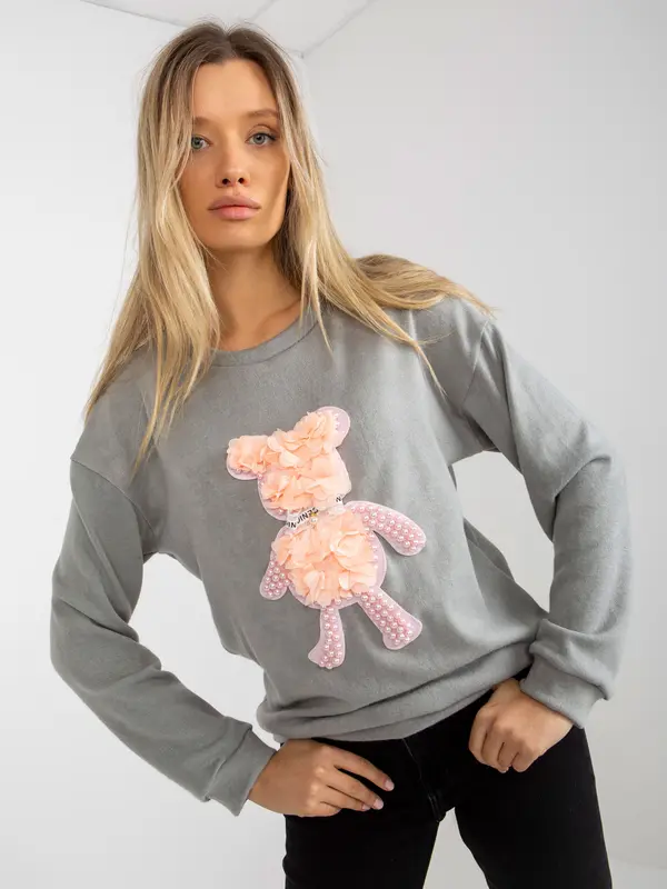LAKERTA Blouse-LK-BZ-509067.15-grey