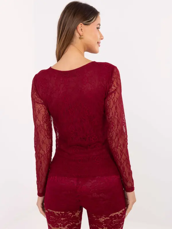 Italy Moda Blouse-MI-BZ-272403.19P-burgundy