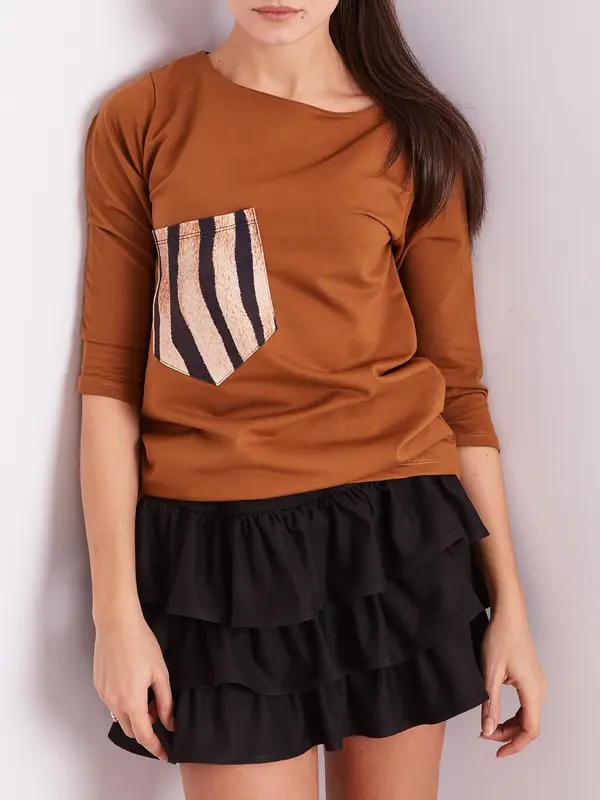 Factory Price Blouse-PL-BZ-1694.08-light brown