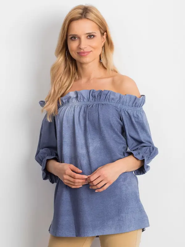 Factory Price Blouse-PL-BZ-4032.11-dark blue