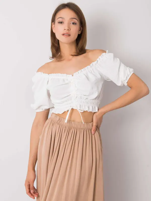 RUE PARIS Blouse-RO-BZ-2534.07-white