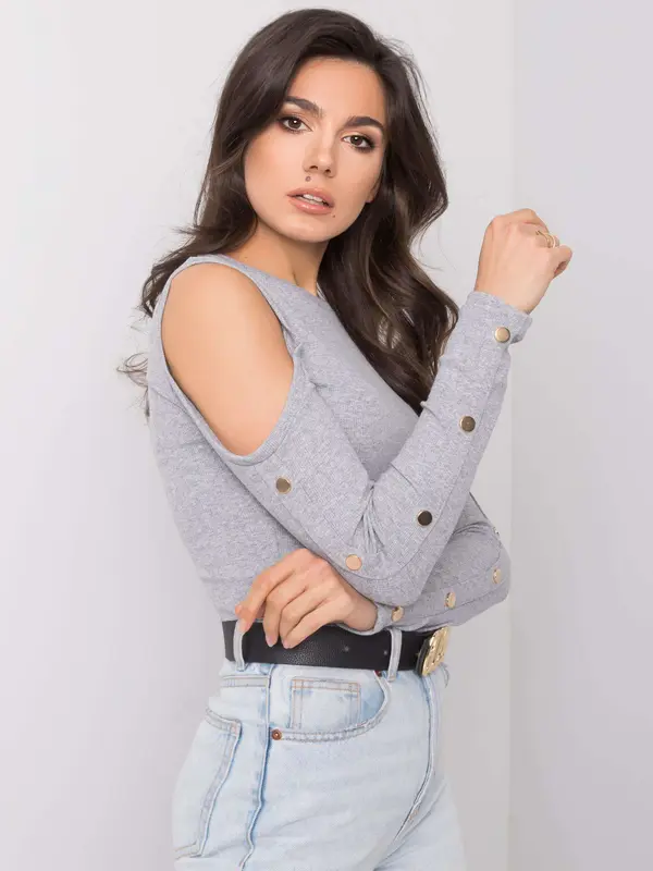 RUE PARIS Blouse-RV-BZ-5099-1.07-gray