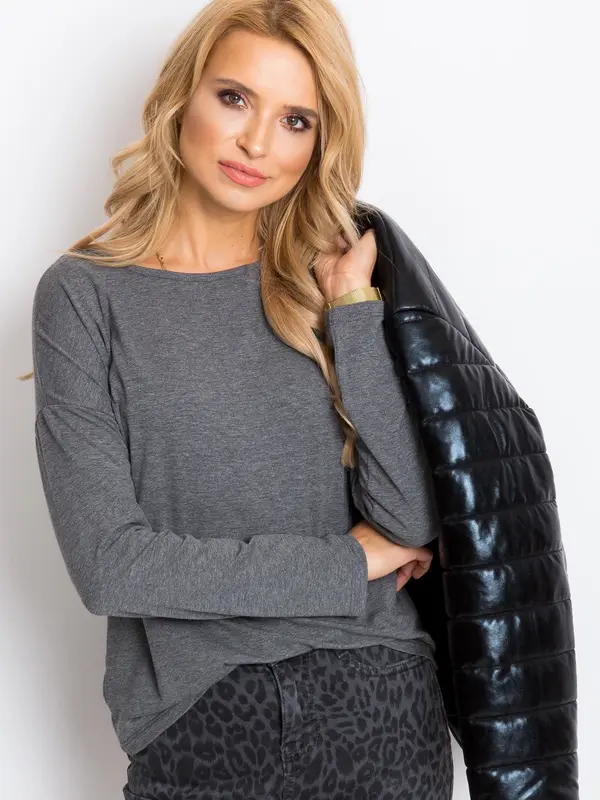 BASIC Feel Good Blouse-RV-BZ-5121.19P-dark gray