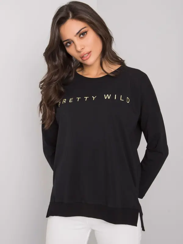 RUE PARIS Blouse-RV-BZ-7193.13P-black