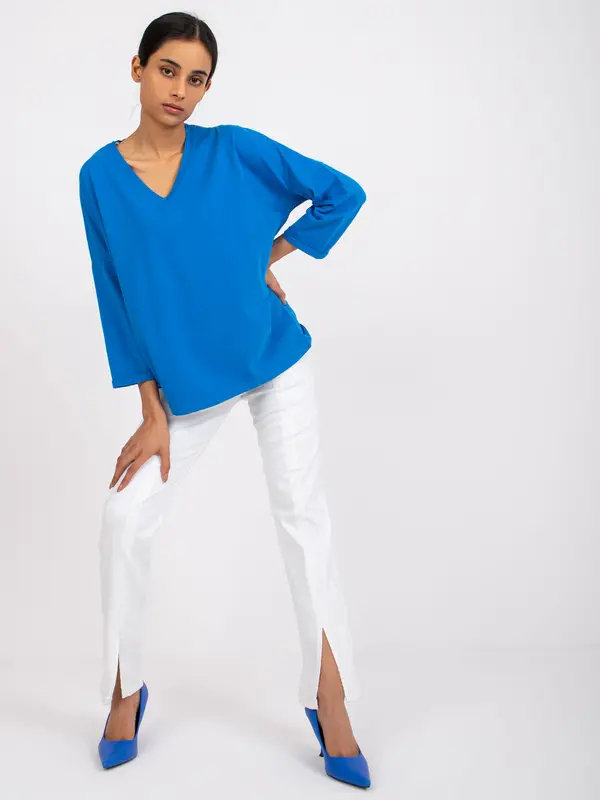 RUE PARIS Blouse-RV-BZ-7558.30-dark blue