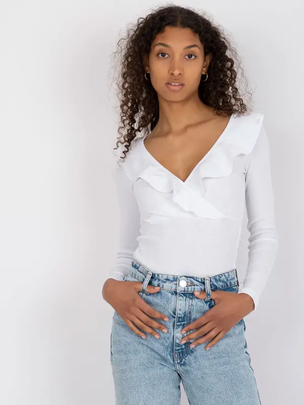 RUE PARIS Blouse-RV-BZ-7837.61P-white