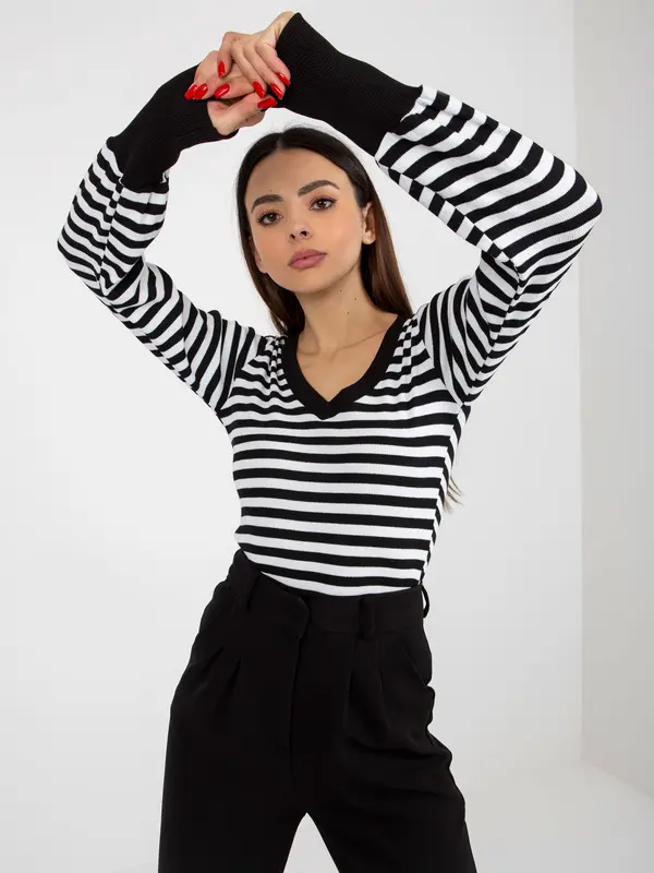 BASIC Feel Good Blouse-RV-BZ-8612.03-black-white