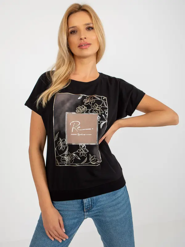 RUE PARIS Blouse-RV-BZ-8920.19X-black