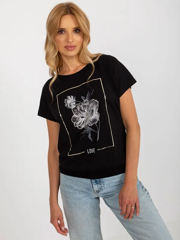 RUE PARIS Blouse-RV-BZ-8957.77-black