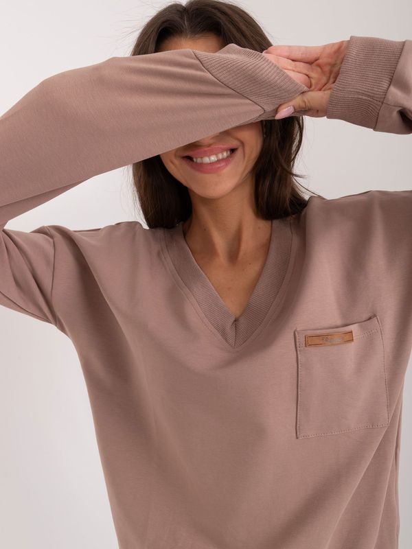 RELEVANCE Blouse-RV-BZ-9244.19X-dark beige