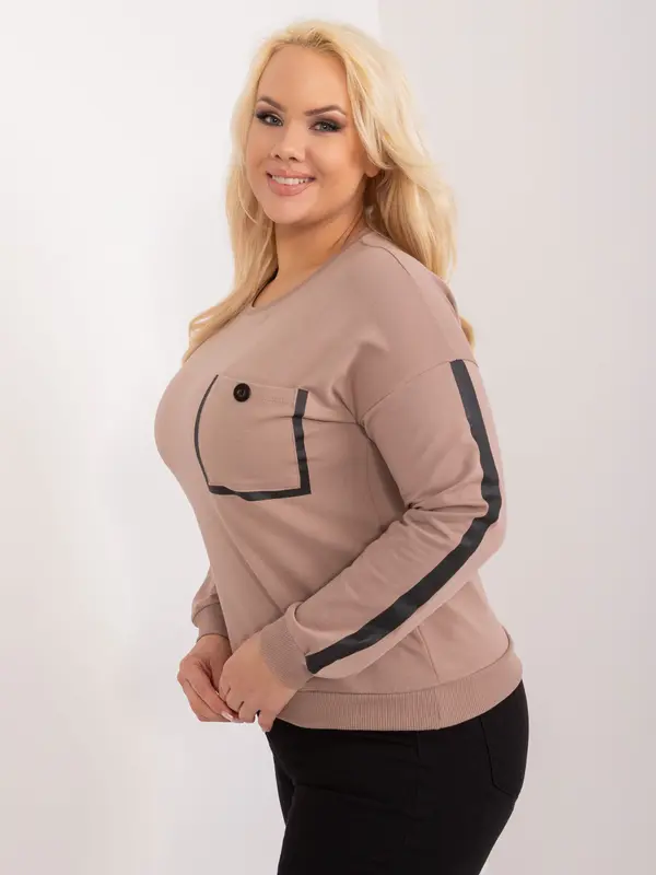 RELEVANCE Blouse-RV-BZ-9329.57-dark beige