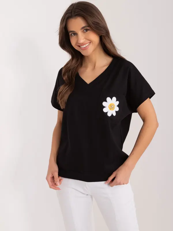 RUE PARIS Blouse-RV-BZ-9626.28-black