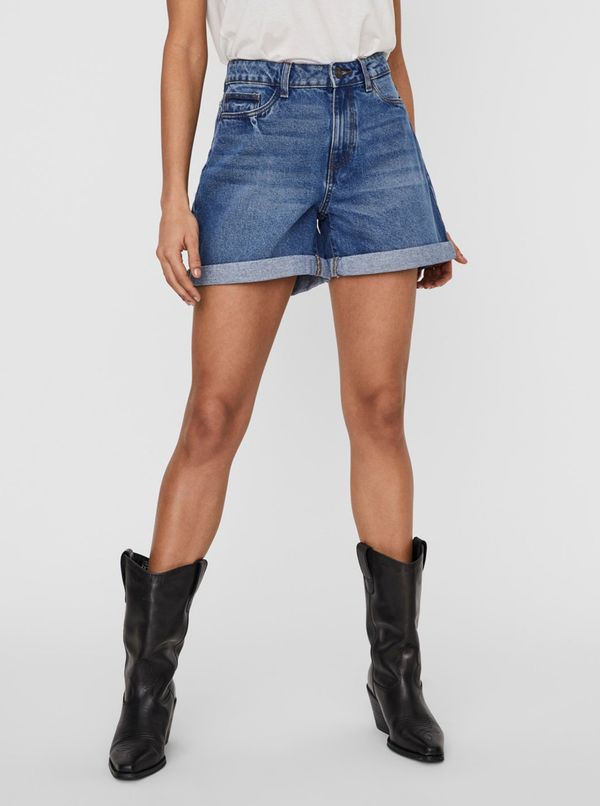 Noisy May Blue Denim Shorts Noisy May-Smiley - Women