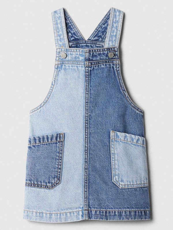 GAP Blue girls' denim skirt with bib GAP