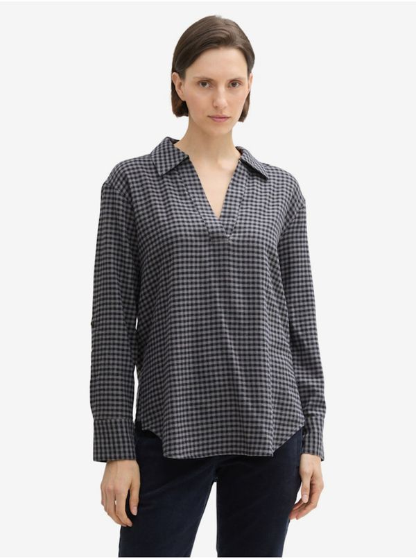 Tom Tailor Blue-gray women's checkered shirt Tom Tailor - Women's