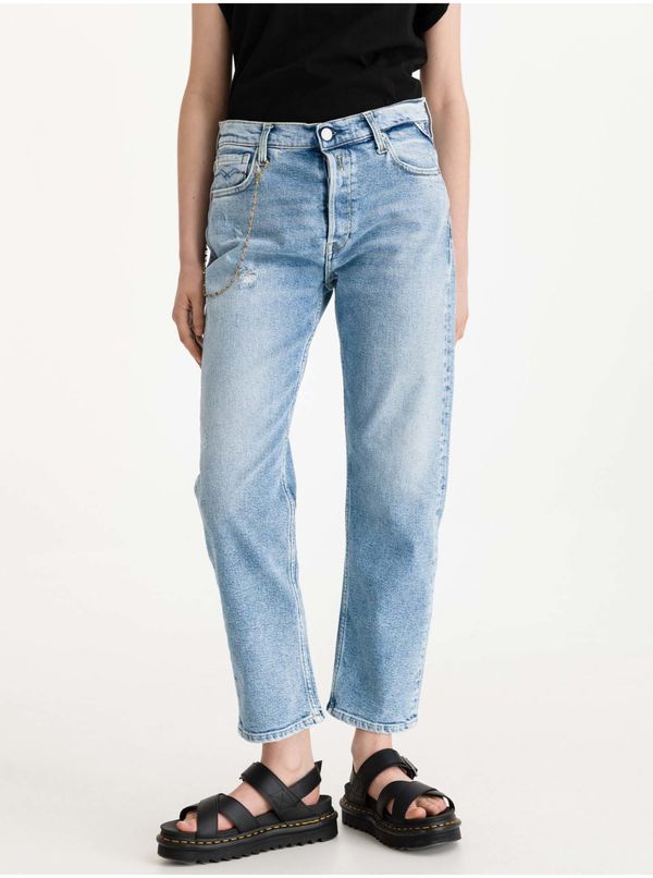 Replay Blue Ladies Straight fit Replay Leony - Ladies