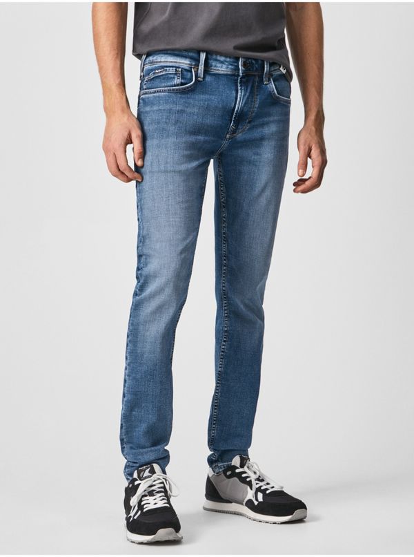 Pepe Jeans Blue Mens Slim Fit Jeans Jeans Finsbury - Men