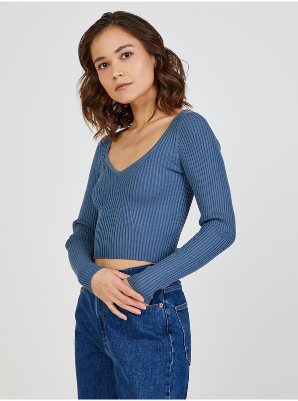 TALLY WEiJL Blue Womens Rib Crop Top TALLY WEiJL - Women