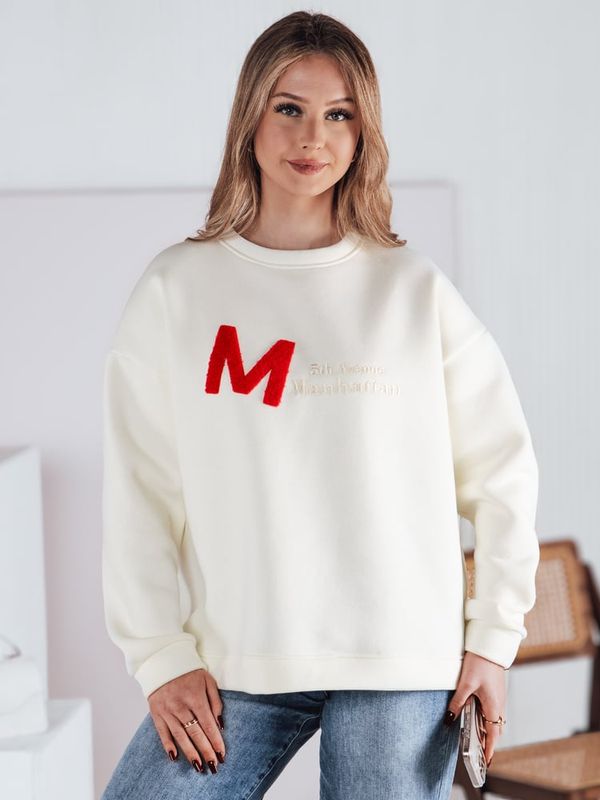 DStreet Bluza damska one size oversize AVENUE ecru Dstreet