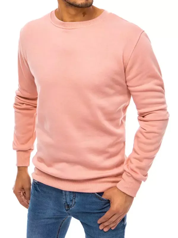 DStreet Bluza męska gładka różowa Dstreet