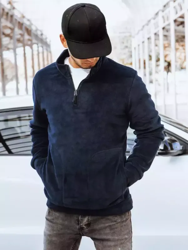 DStreet Bluza męska polarowa granatowa Dstreet
