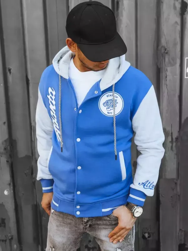 DStreet Bluza męska rozpinana niebieska Dstreet